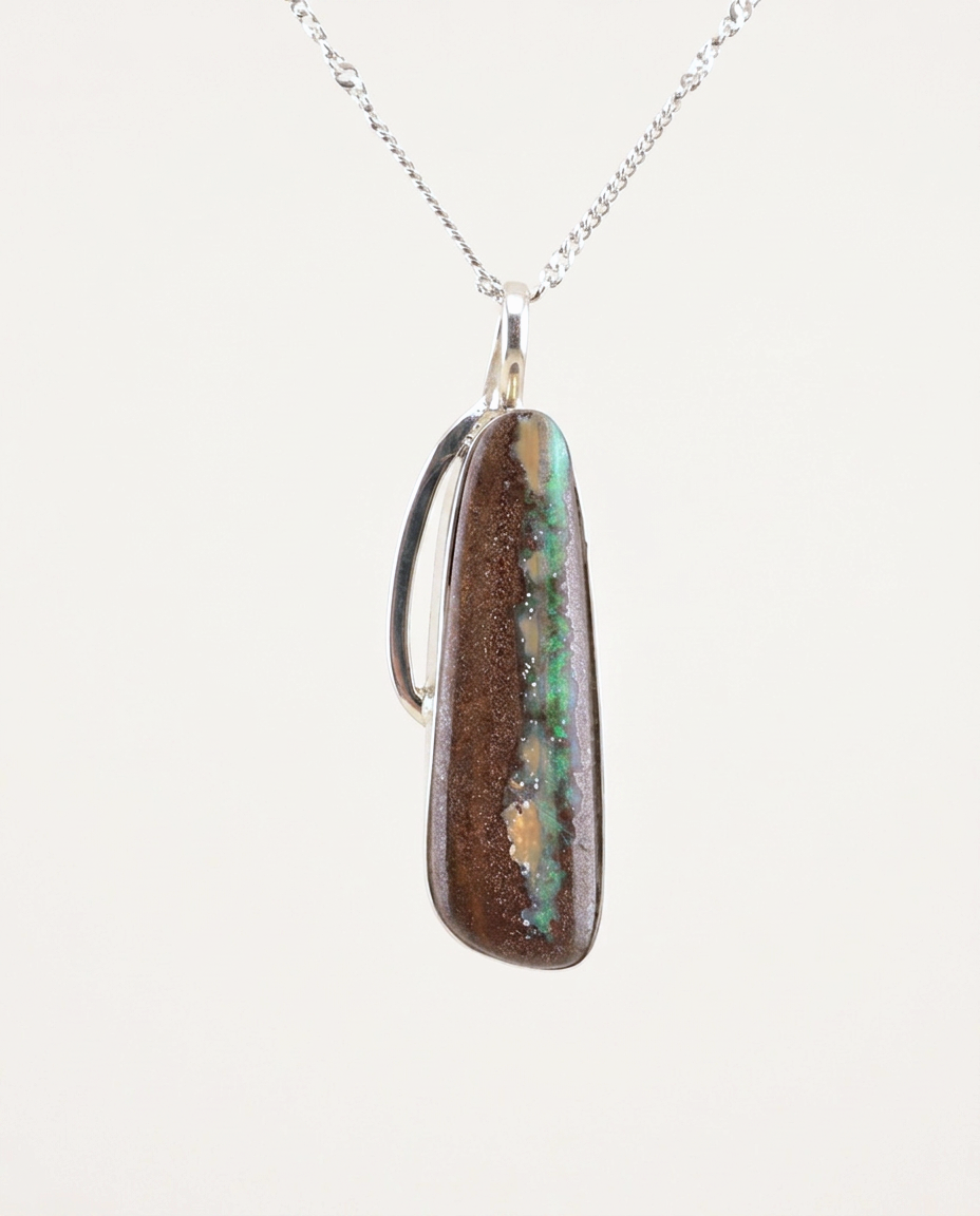 Light Pillar Opal Necklace