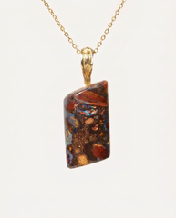Golden Drift Opal Necklace