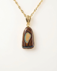 Golden Pillar Opal Necklace