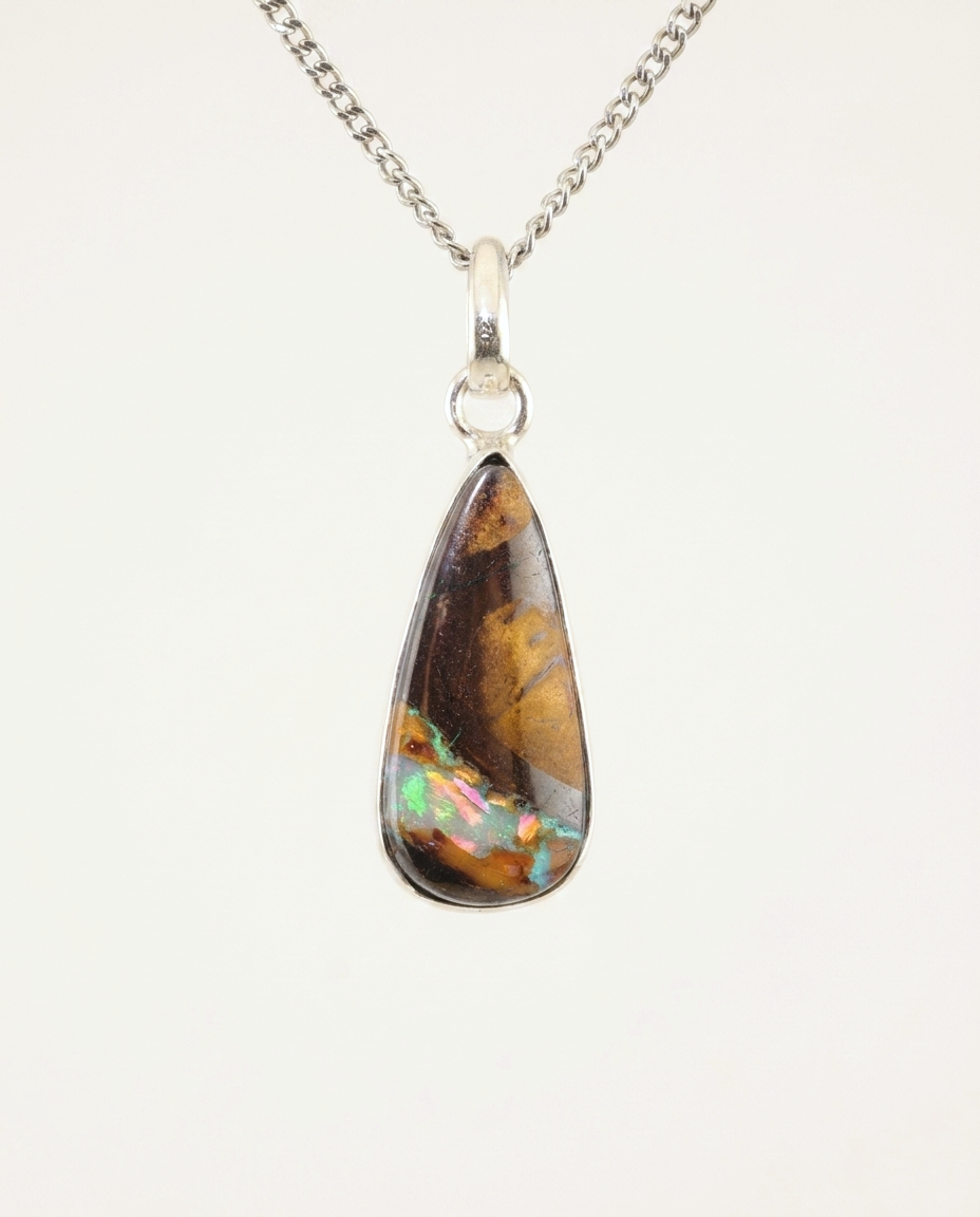 Teardrop Australian Opal Necklace