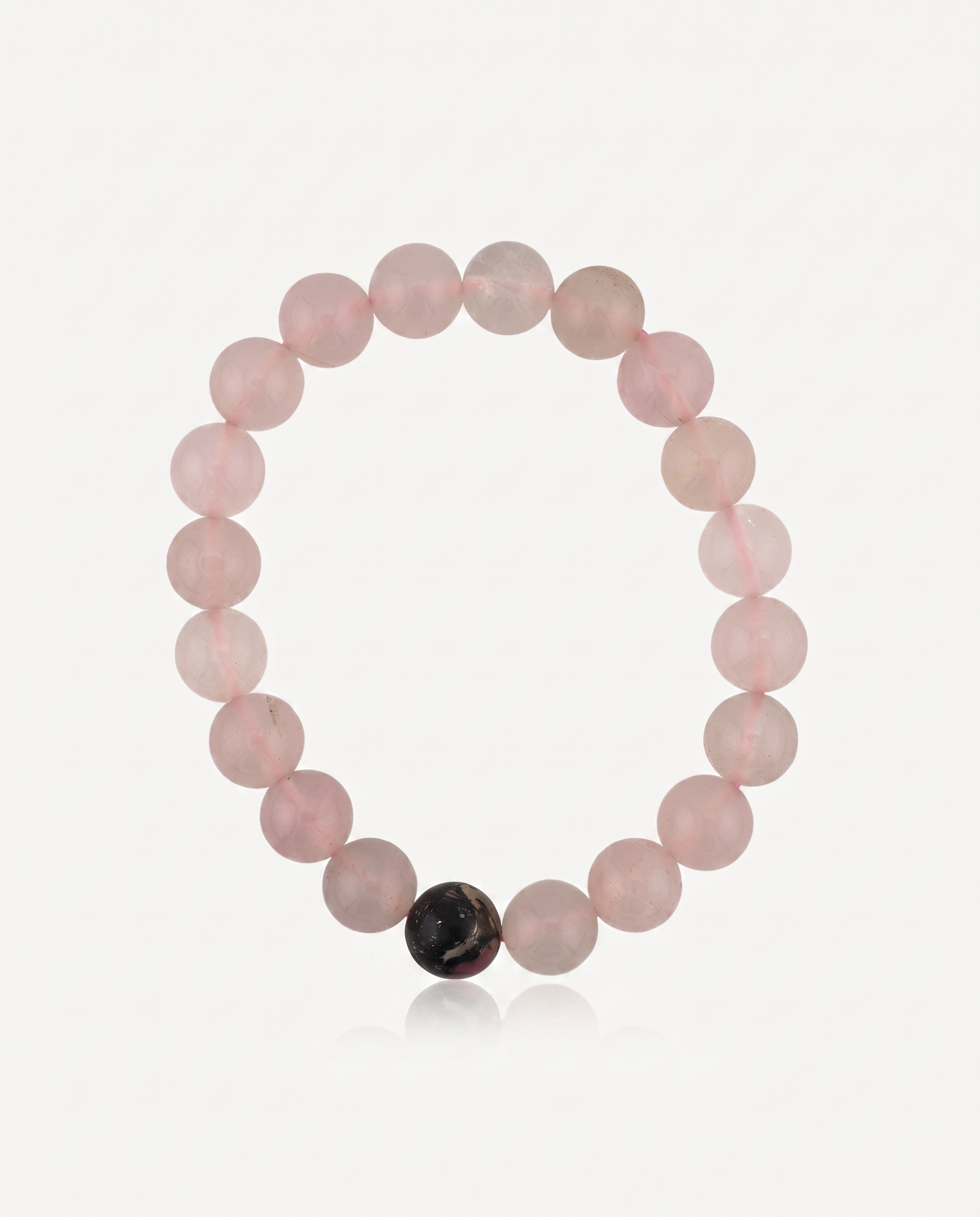 Natural Stone Charm | Rose Quartz Bracelet, alternate view