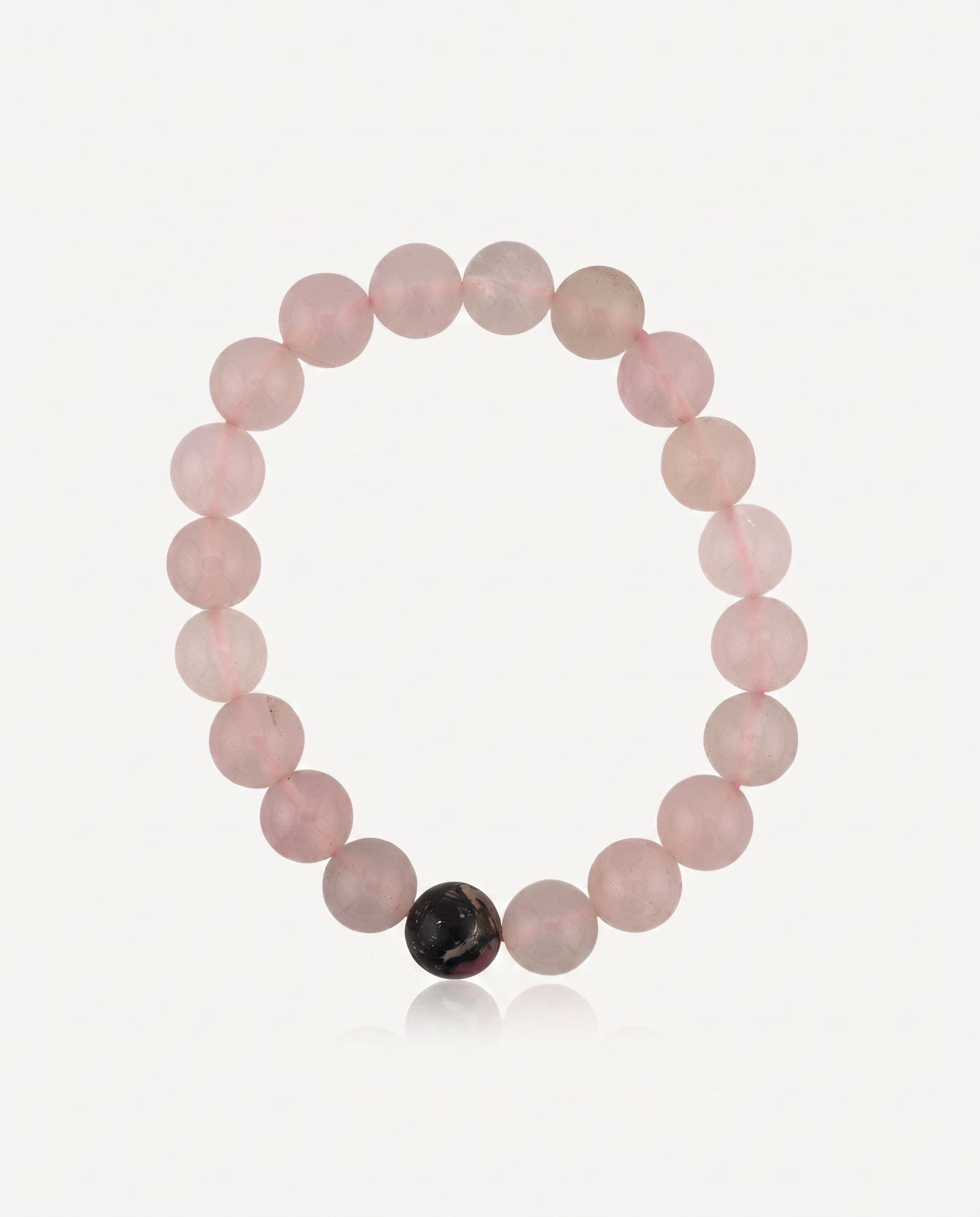 Natural Stone Charm | Rose Quartz Bracelet, alternate view