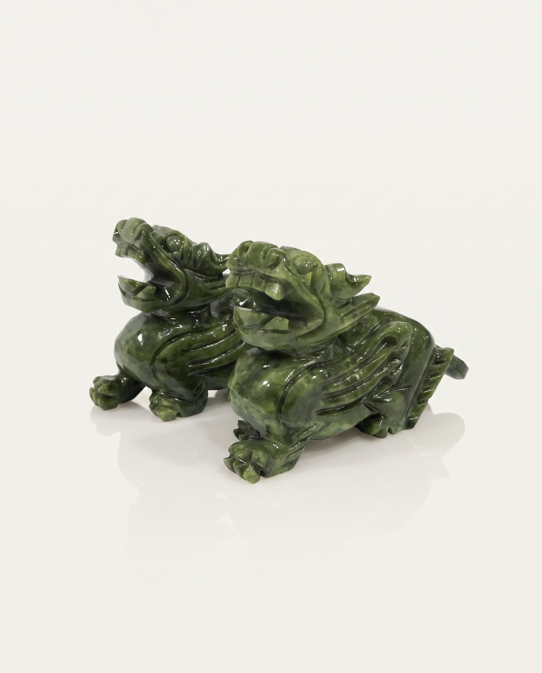 green jade pixiu pair