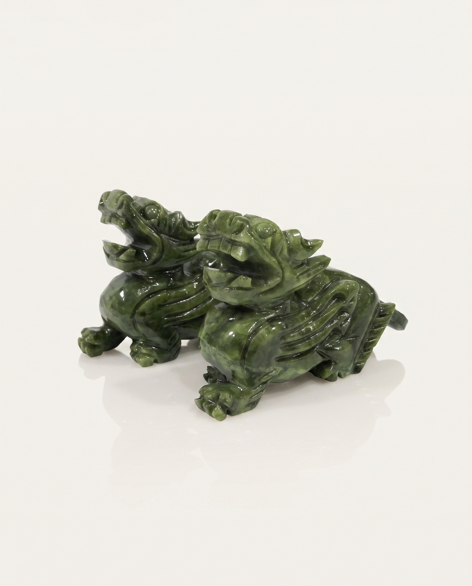 green jade pixiu pair