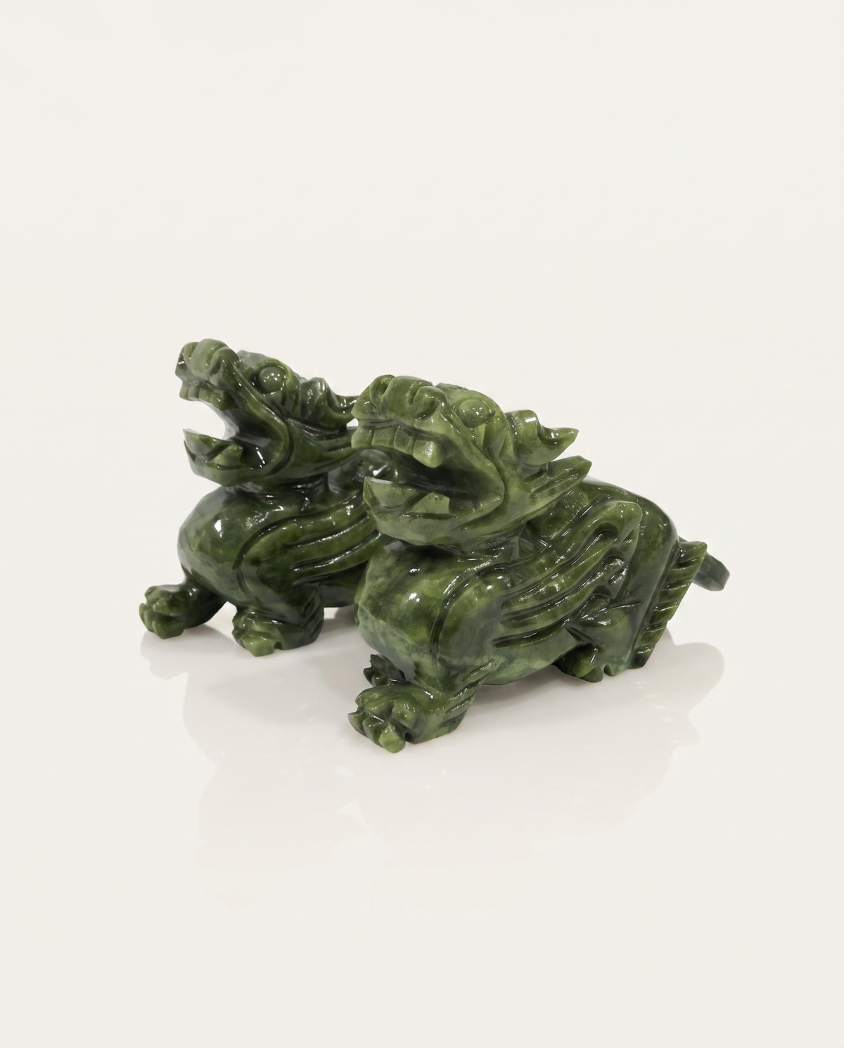 green jade pixiu pair