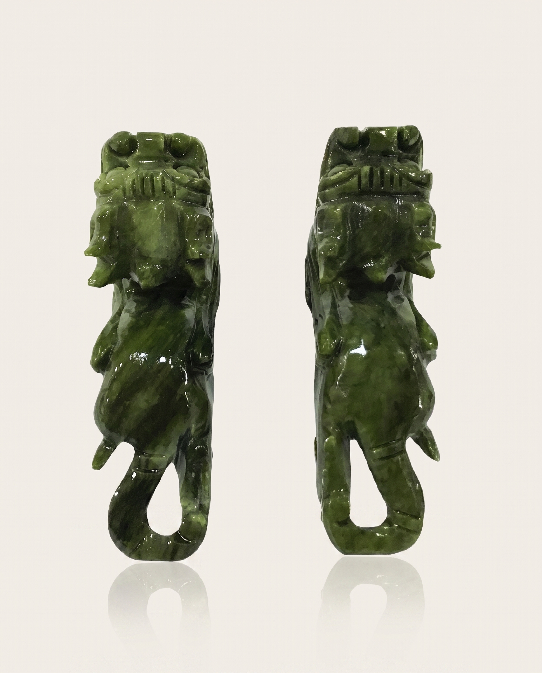 green jade pixiu pair