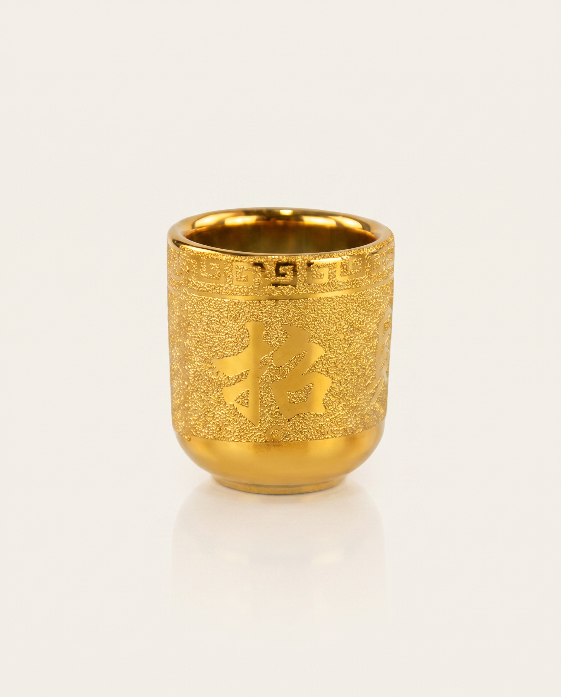 gold buddist ceremic glass