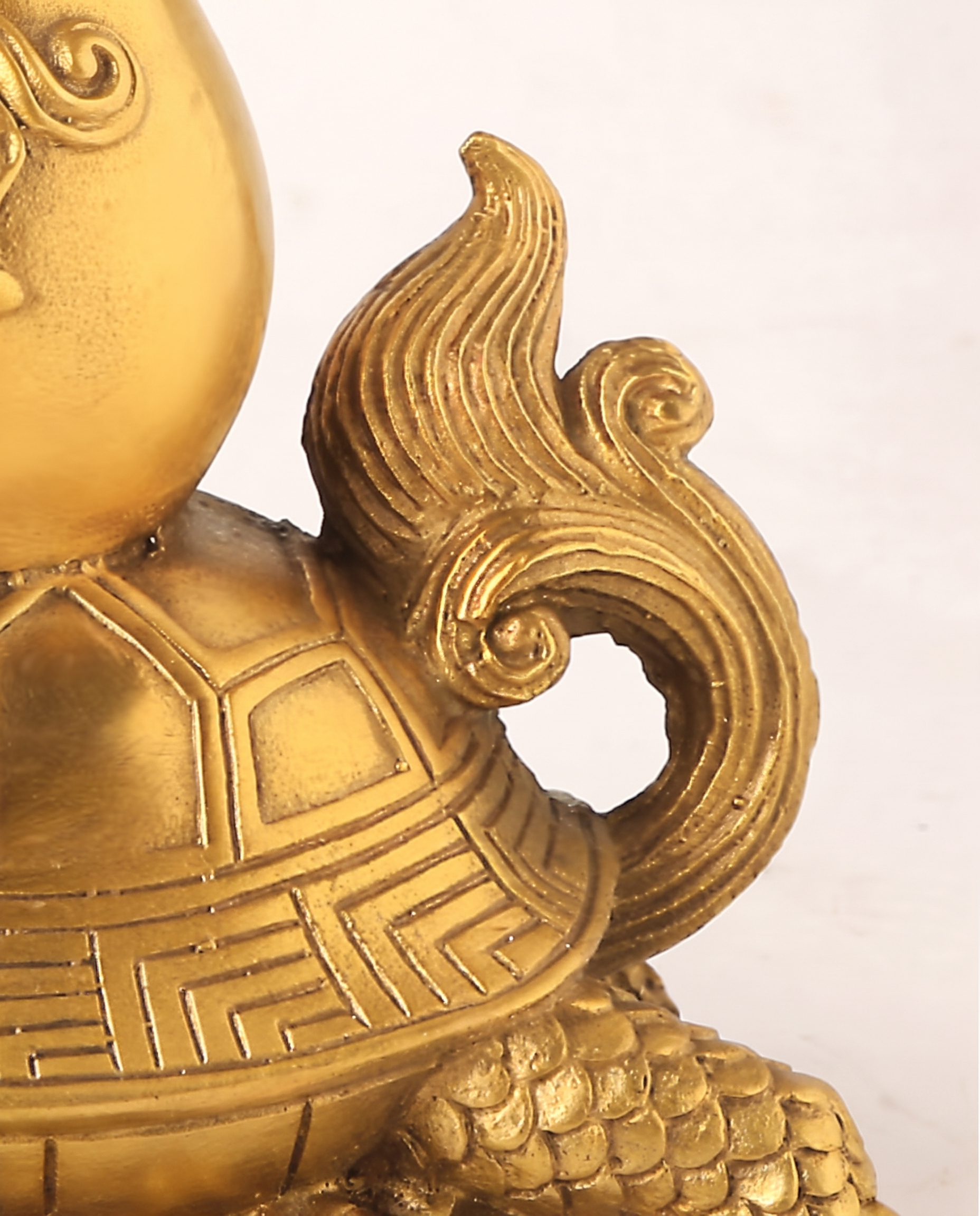 Brass Dragon Turtle With Wulou photo 6