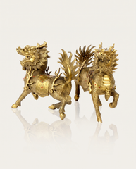 Brass Chi Lin Pair photo 3