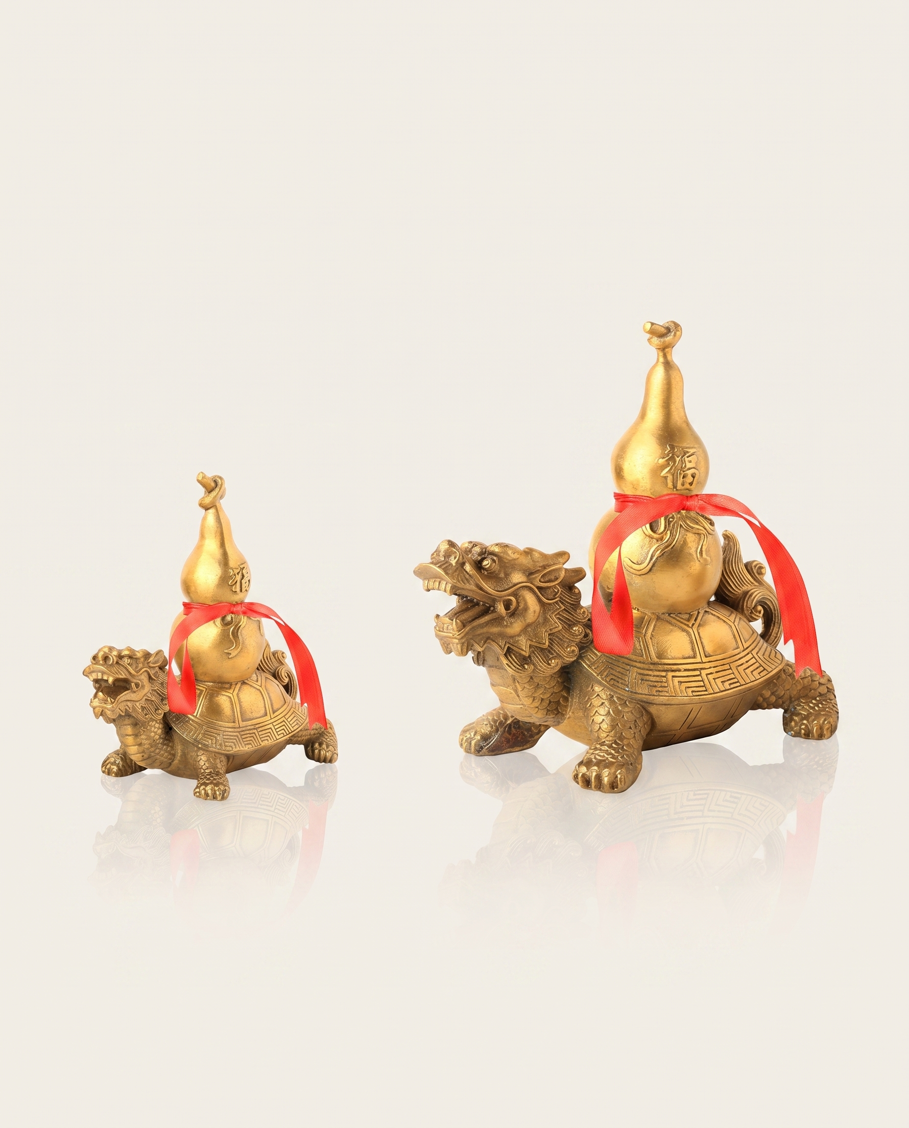 Brass Dragon Turtle With Wulou photo 7