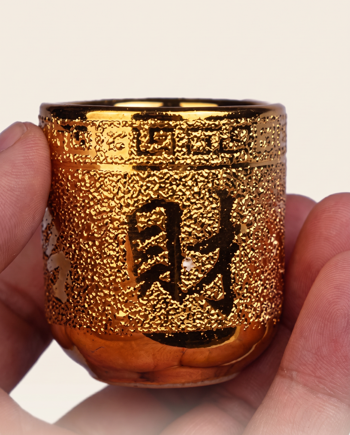 Gold Buddist Ceremic Glass photo 3