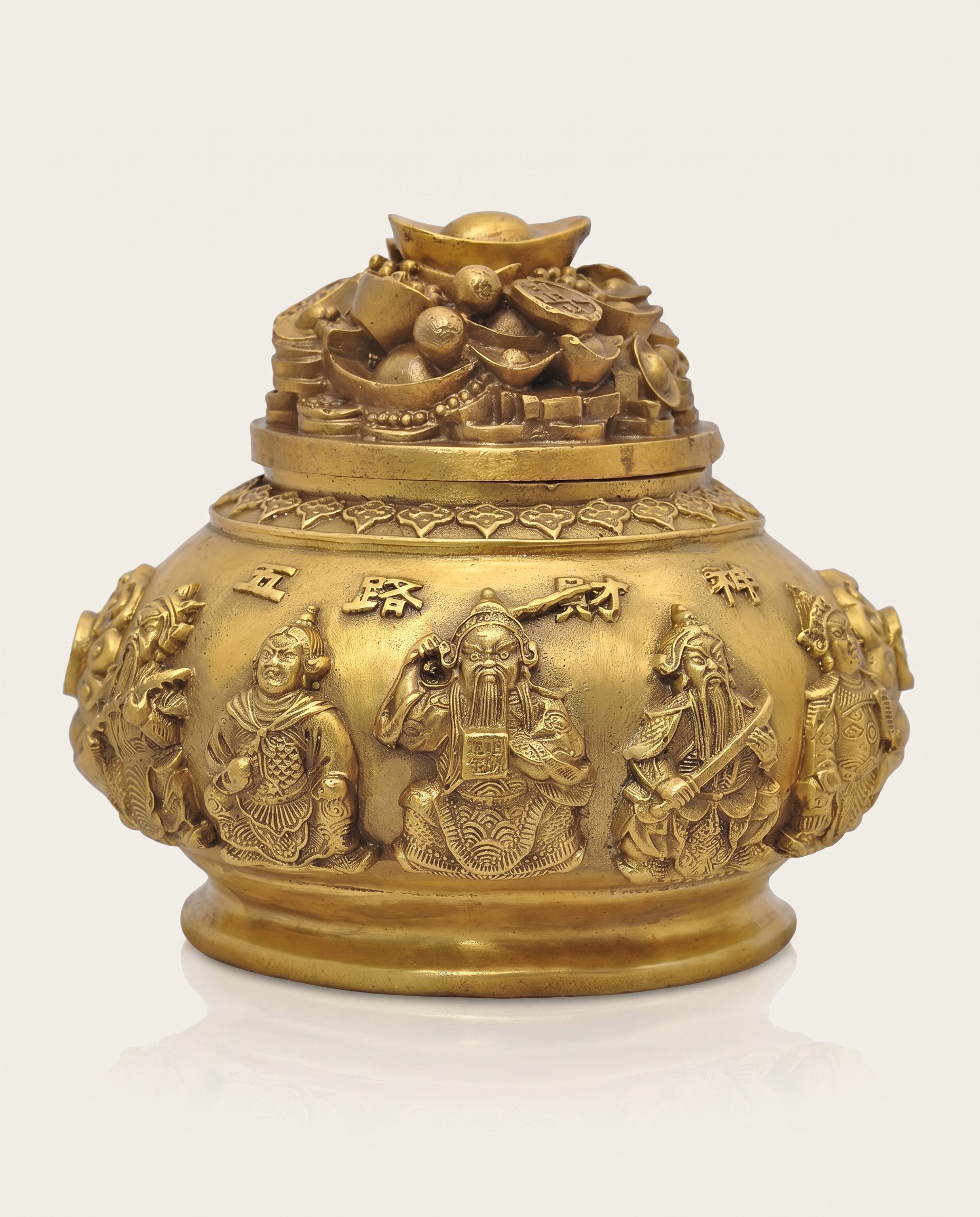Brass Pixiu Covered In Coins Pair photo 8