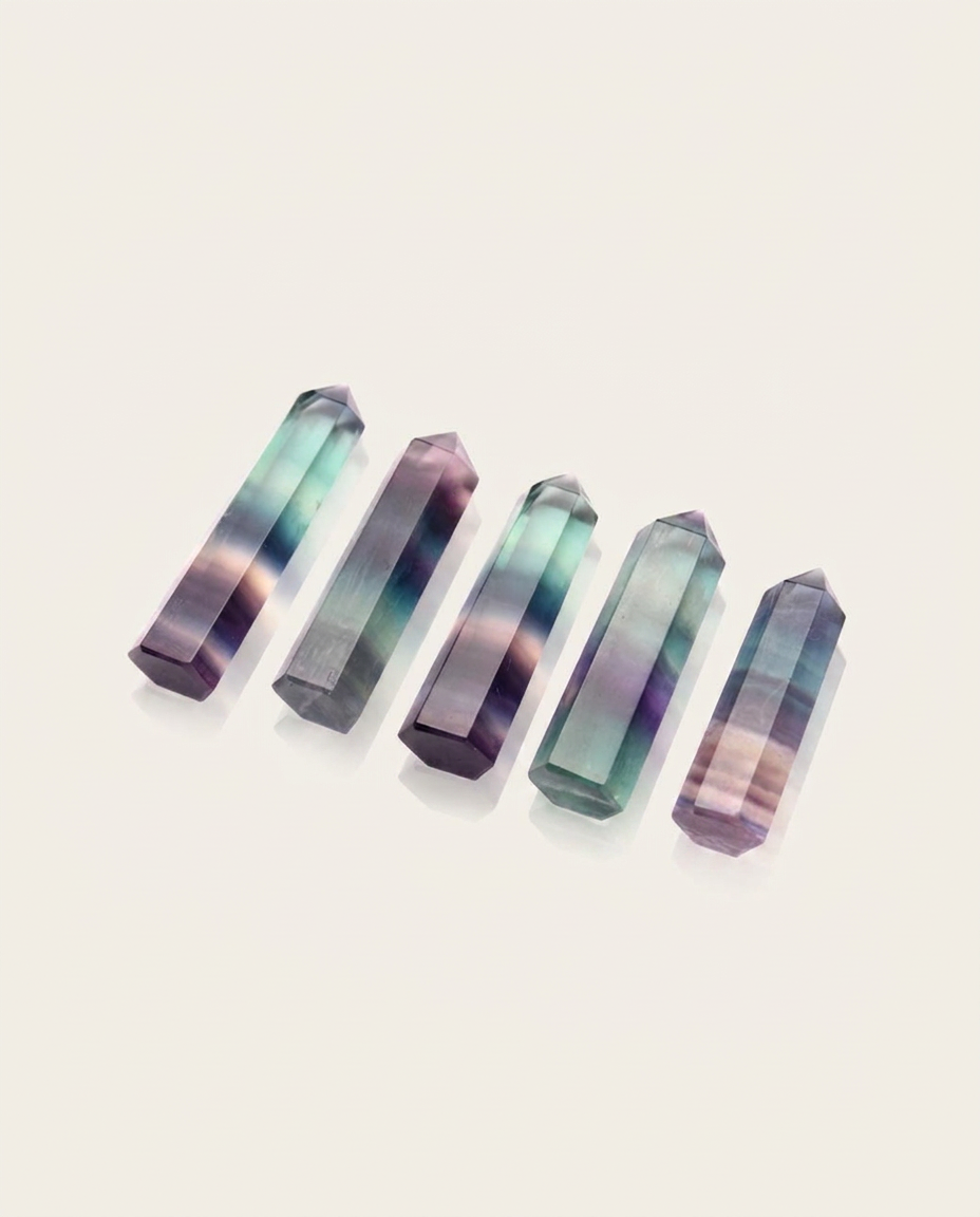 Rainbow Fluorite Prism Point Crystal photo 1