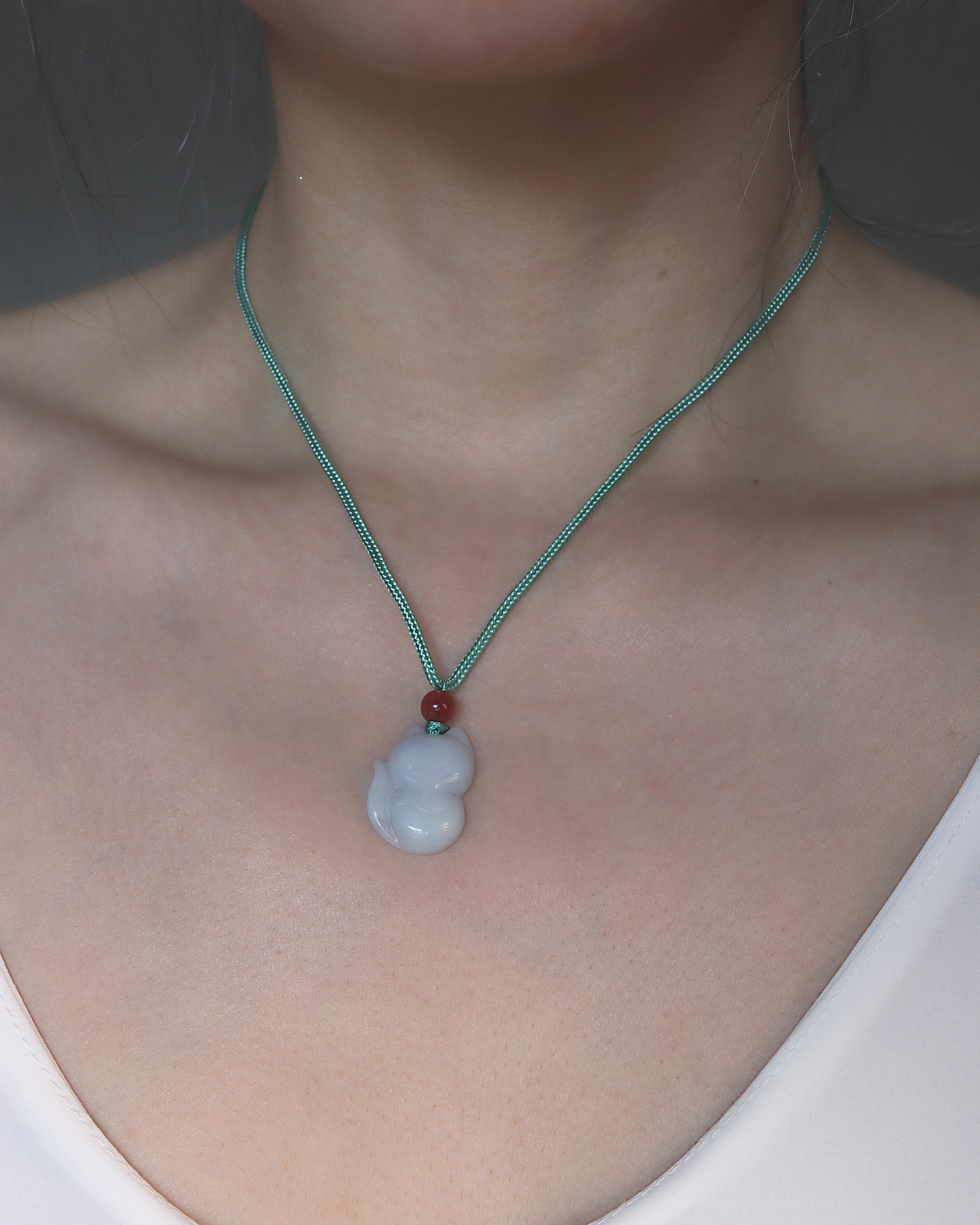 Jade Fox Necklace worn