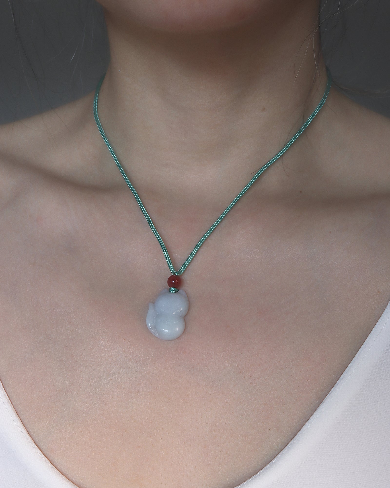 Jade Fox Necklace worn