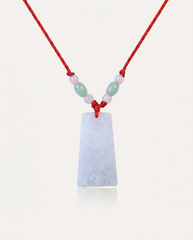 Jade Tablet Necklace on ivory background