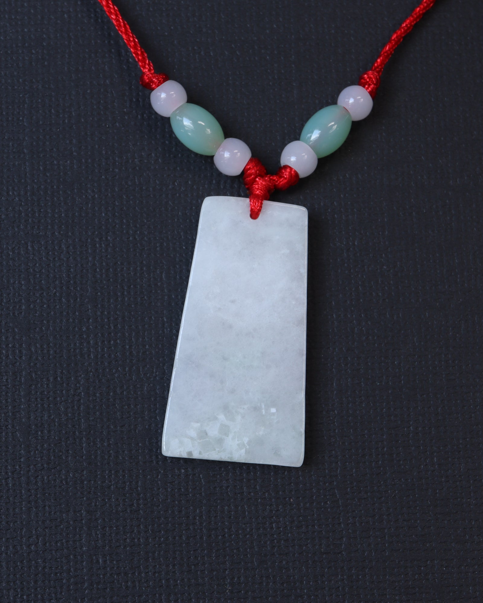Jade Tablet Necklace worn