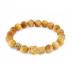 Mini Confidence Charm | Pixiu Light Tiger Eye Bracelet