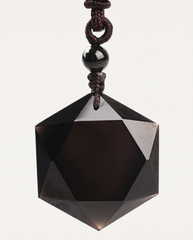 Obsidian Geometry Pendant Necklace