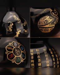Obsidian Hulu with Heart Sutra photo 3