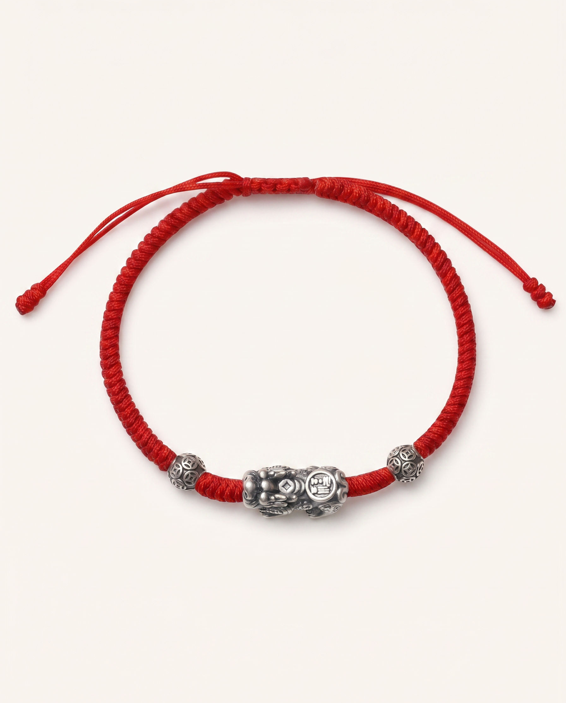 Pixiu Adjustable Red String Bracelet photo 2