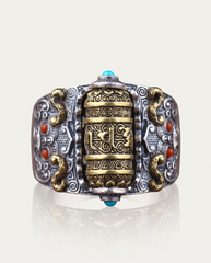 Prayer Wheel Mantra Ring