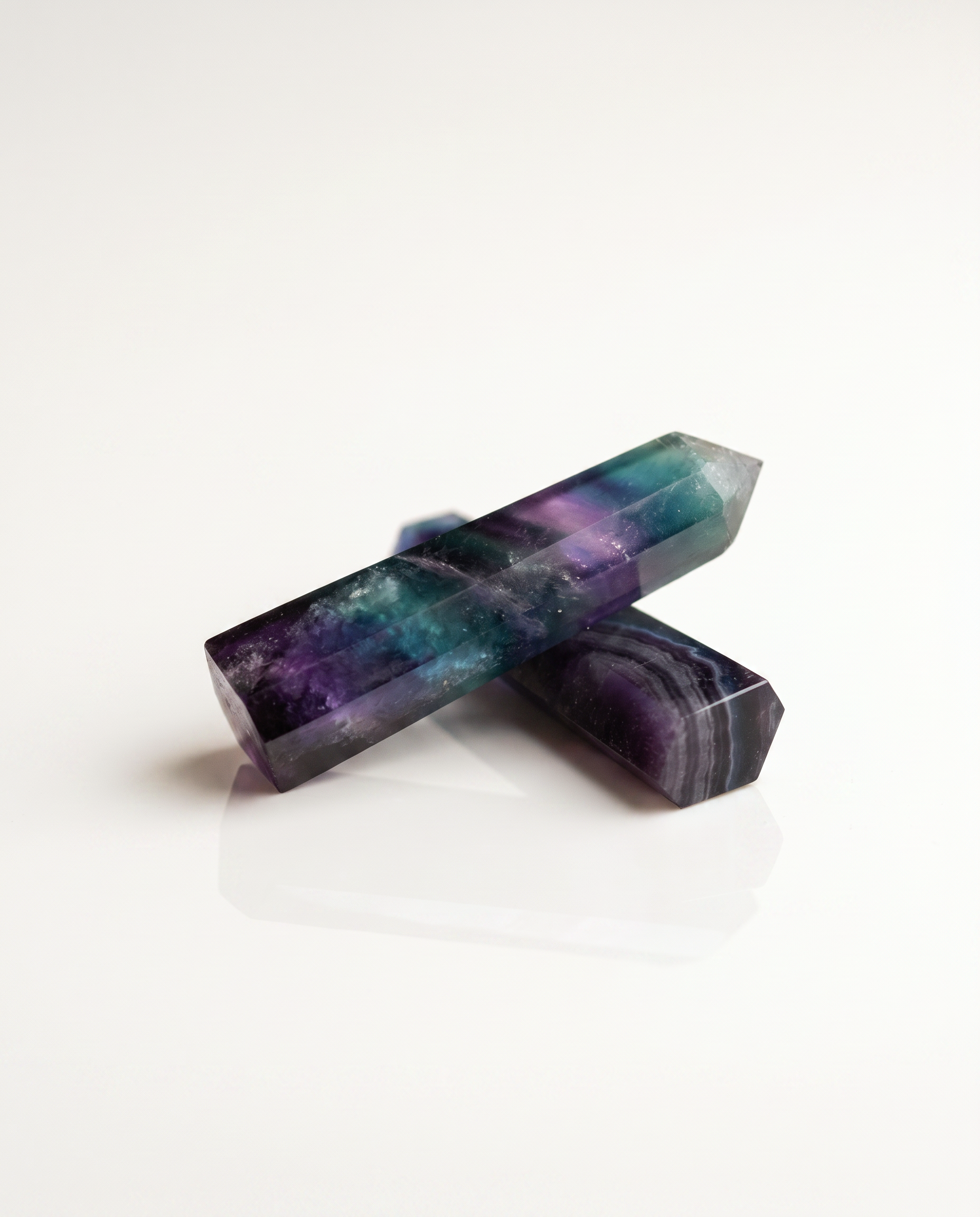 Rainbow Fluorite Prism Point Crystal photo 2