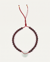 Red Agate & Jade Red String Bracelet