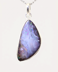 River Flame Solid Australian Opal Necklace