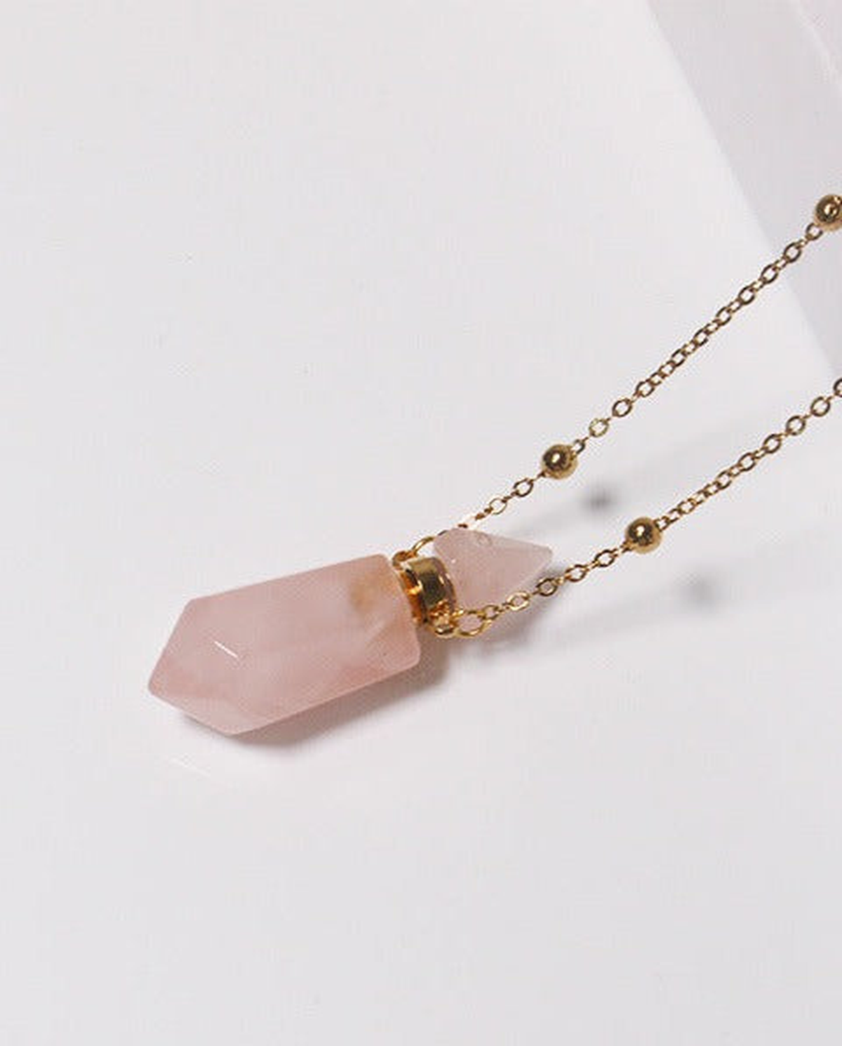 Rose Quartz Potion Bottle Necklace photo 5