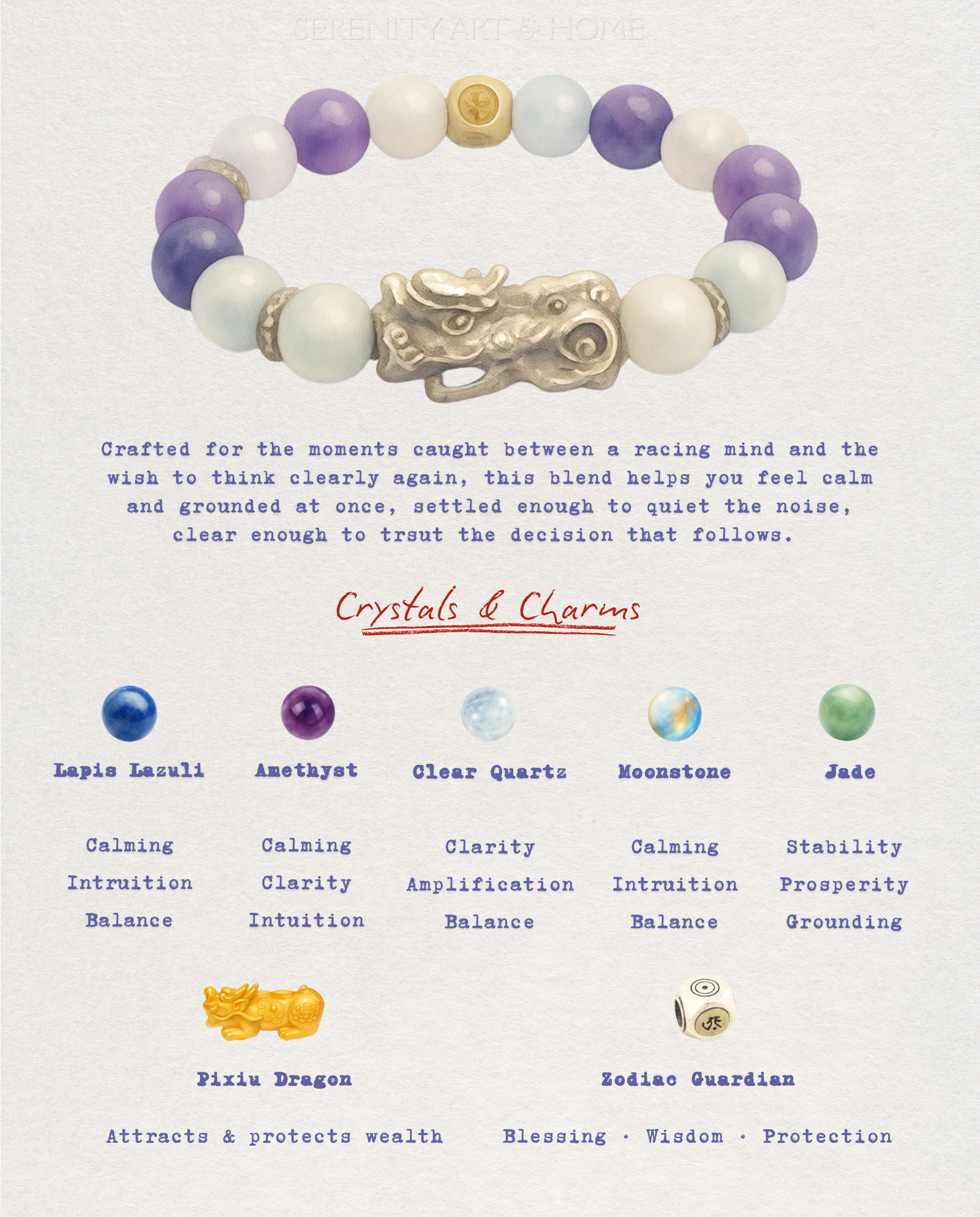 Silent Depths Pixiu Bracelet, side view