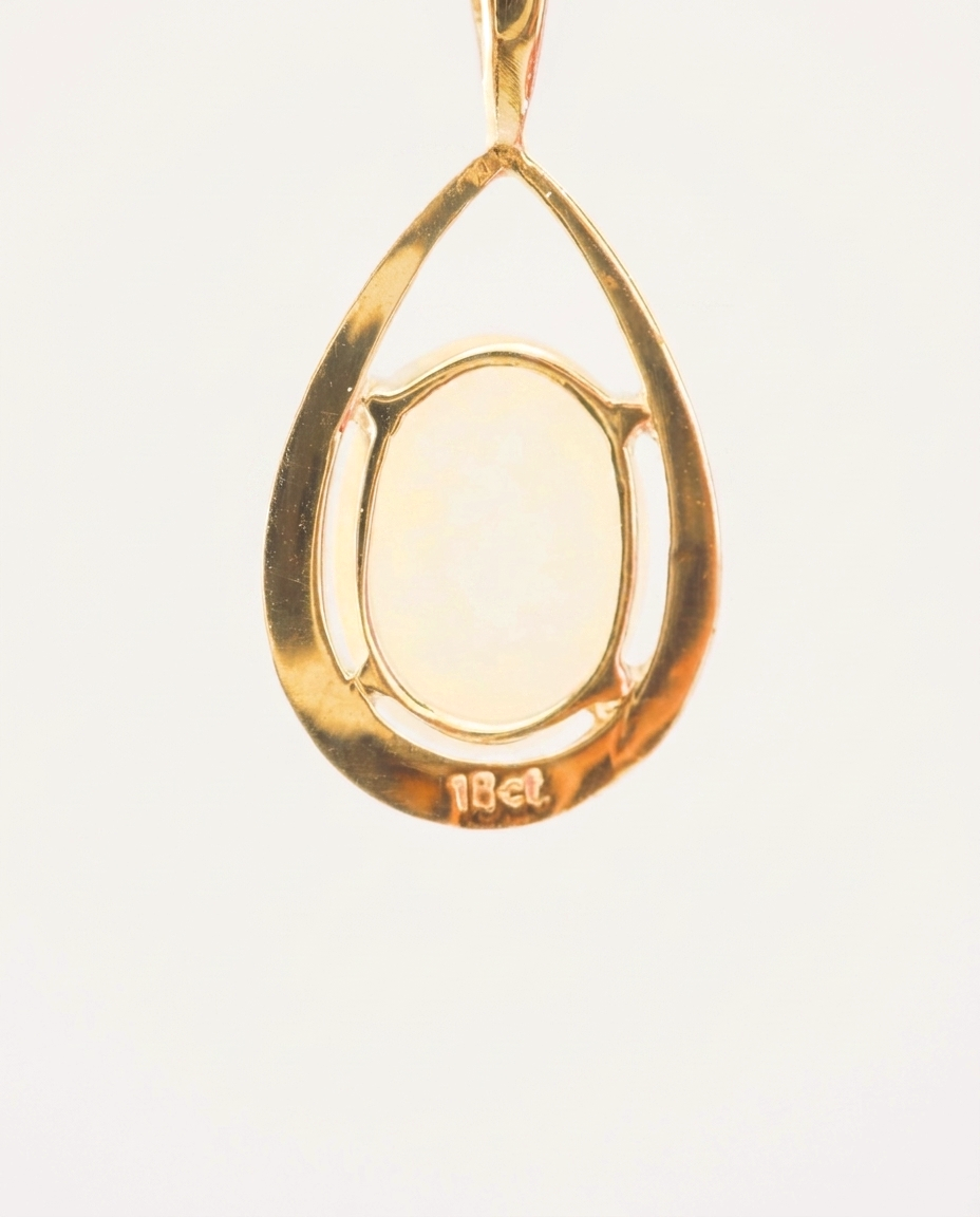 Solid Australian Opal Necklace | 18K Gold