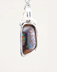 Sun Drift Solid Australian Opal Necklace