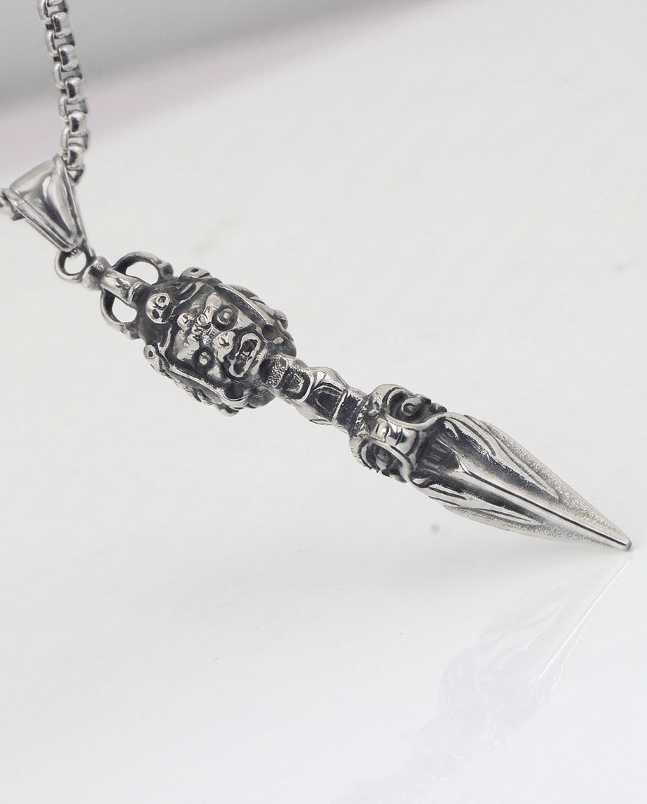 Vajra phurba pendant detail