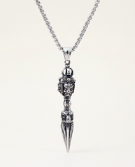 Vajra phurba titanium steel necklace
