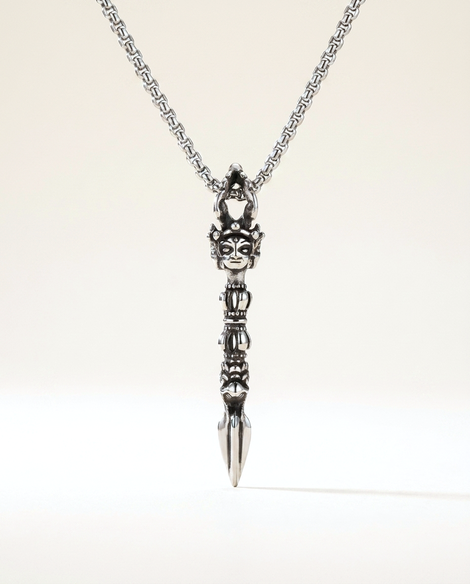 Titanium Protection Necklace — Style C Phurba