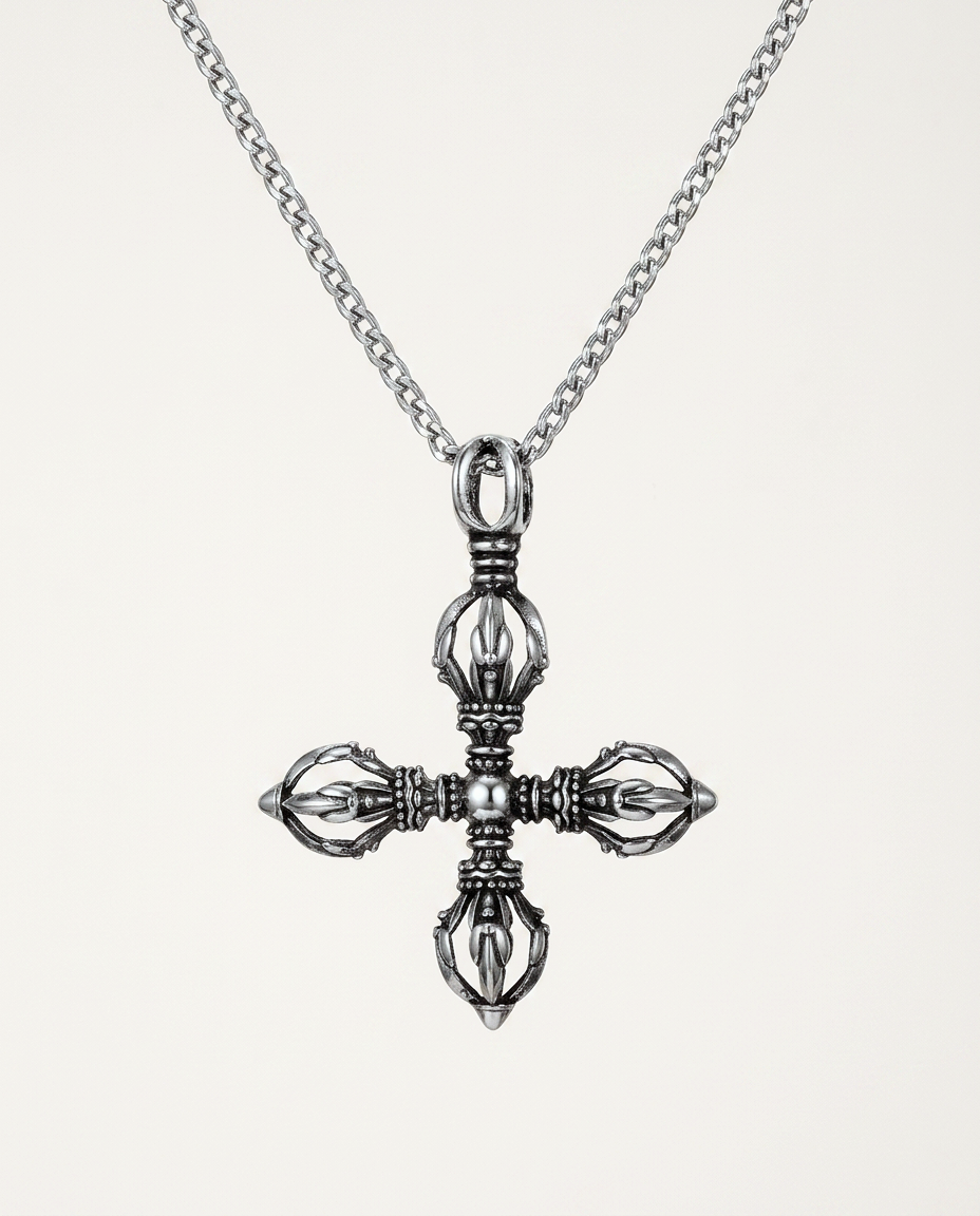 Titanium Protection Necklace — Style E Cross