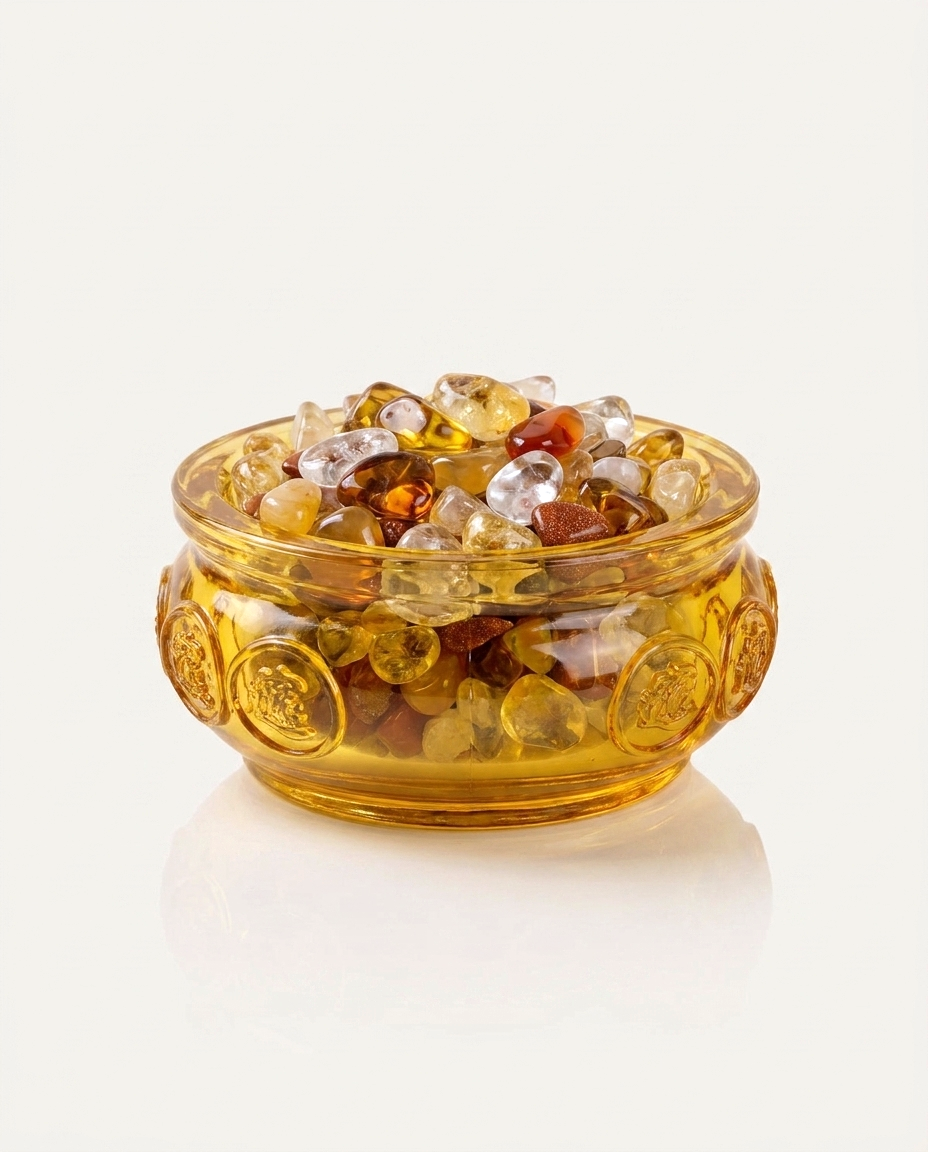 Crystal Wealth Bowl — Gold