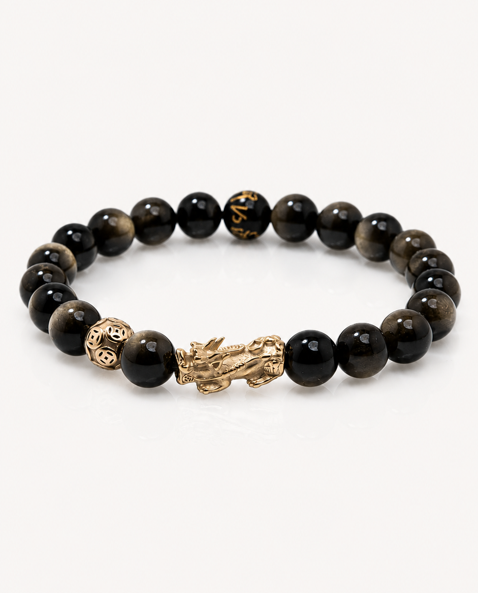 Wealth Charm | Pixiu Dragon Obsidian Bracelet photo 5