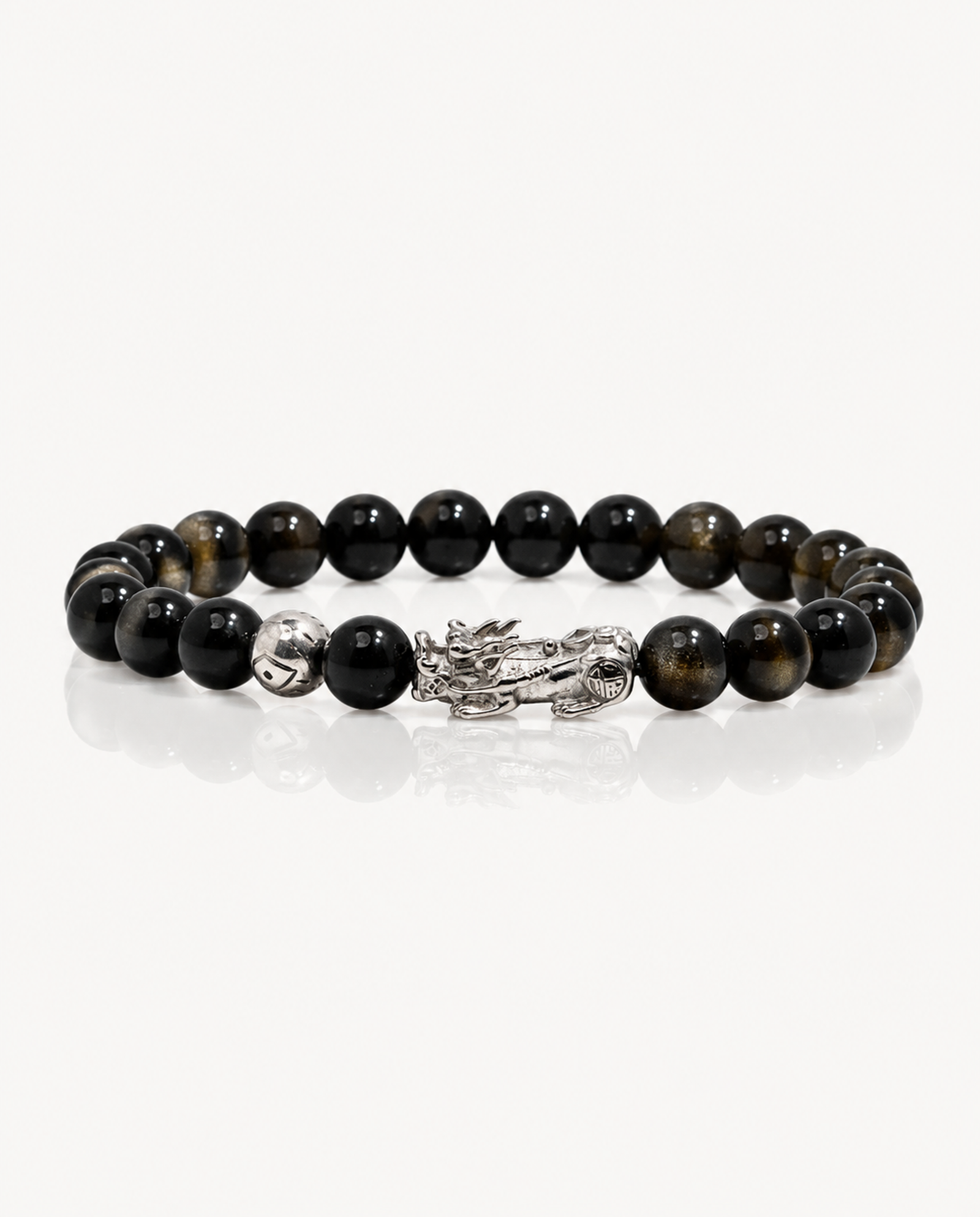 Wealth Charm | Pixiu Dragon Obsidian Bracelet photo 4