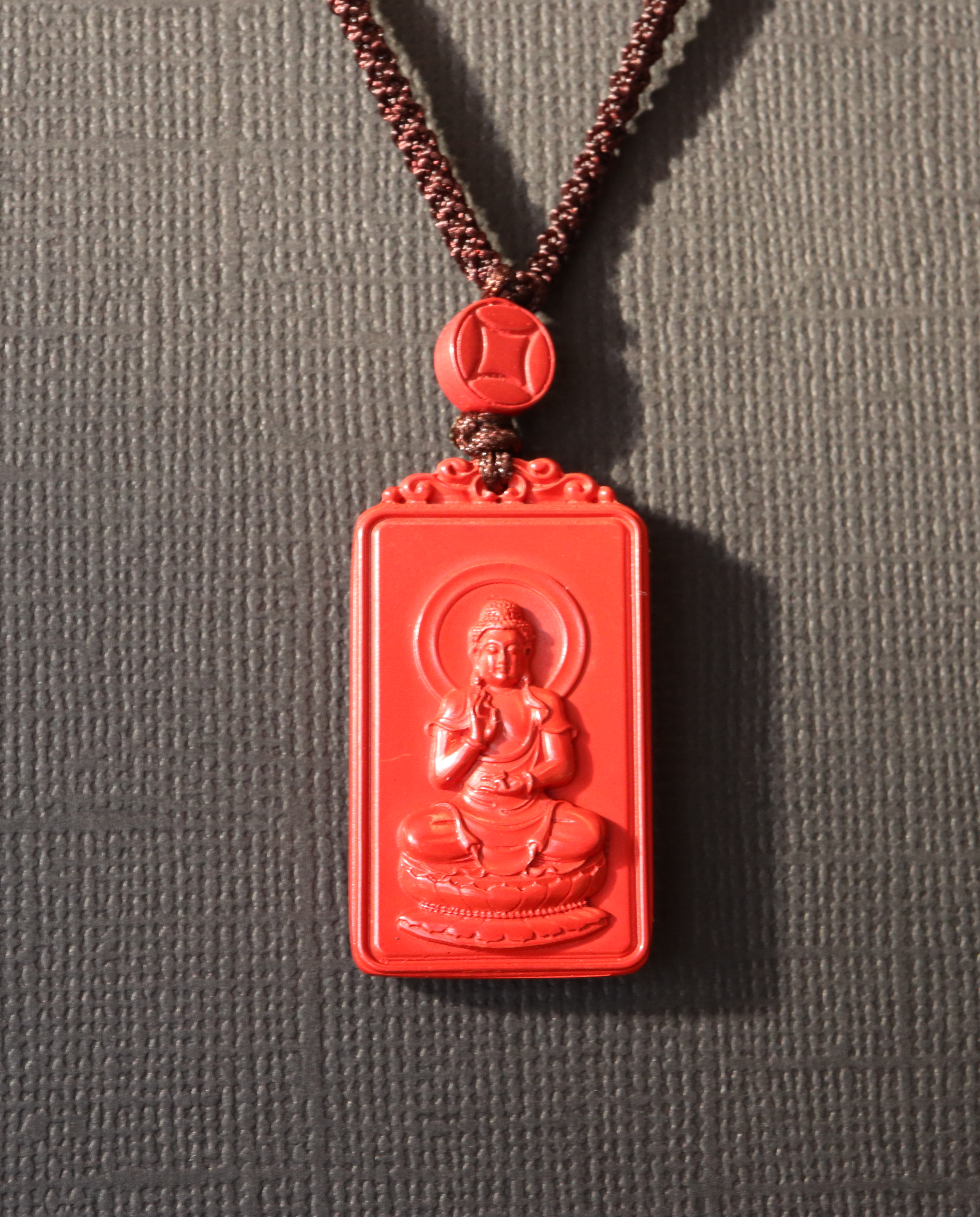 Dog zodiac cinnabar pendant necklace