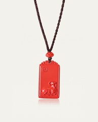 Goat zodiac cinnabar pendant necklace hero photo
