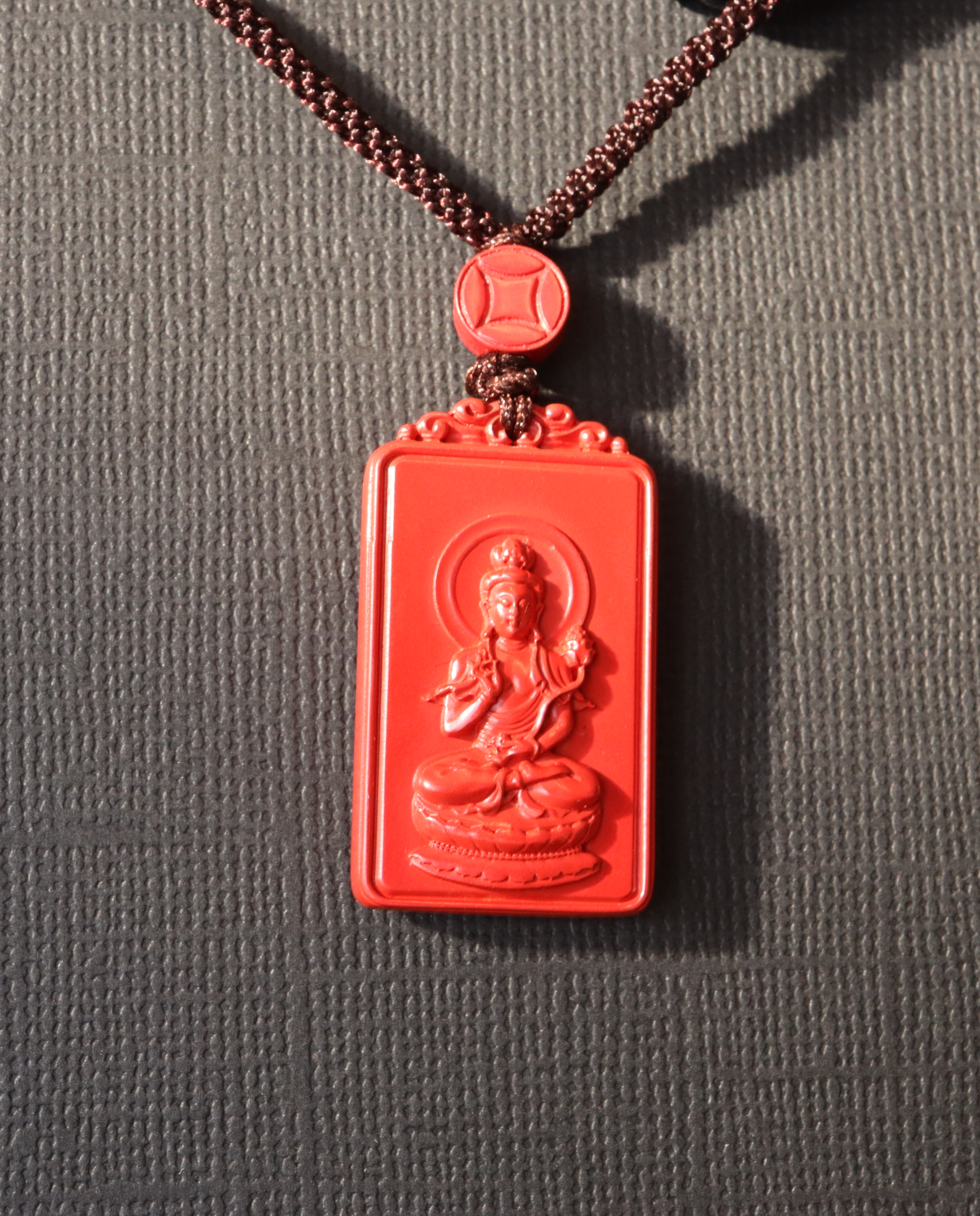 Horse zodiac cinnabar pendant necklace