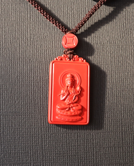 Horse zodiac cinnabar pendant necklace