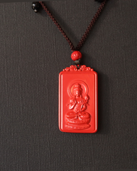Horse zodiac cinnabar pendant necklace
