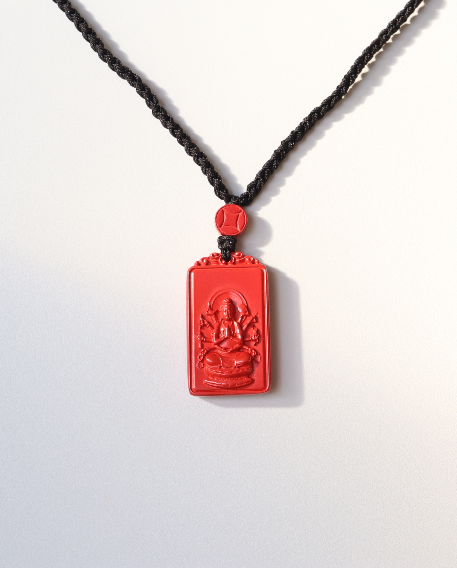 Rat zodiac cinnabar pendant necklace