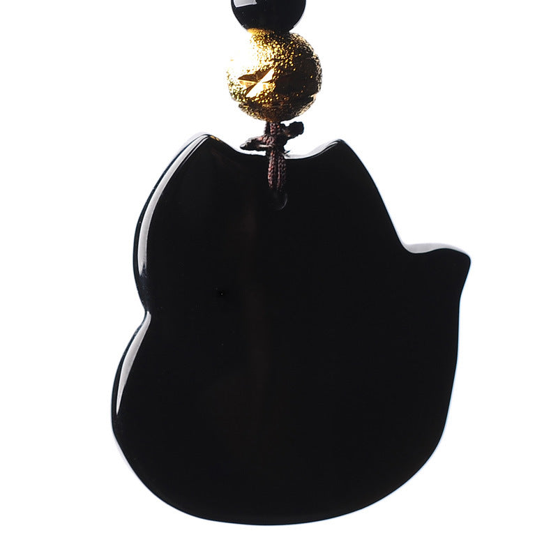 Obsidian Protection Pendant Necklace