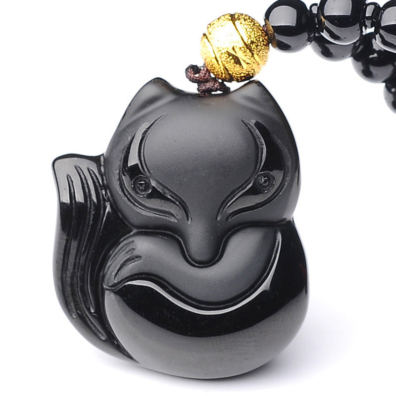 Obsidian Protection Pendant Necklace