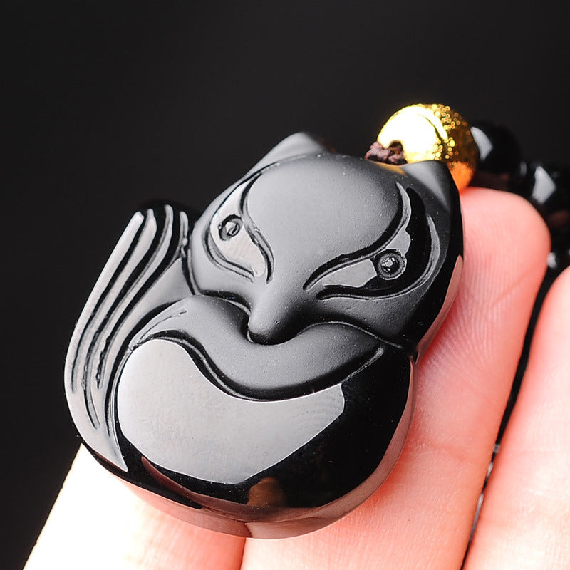 Obsidian Protection Pendant Necklace