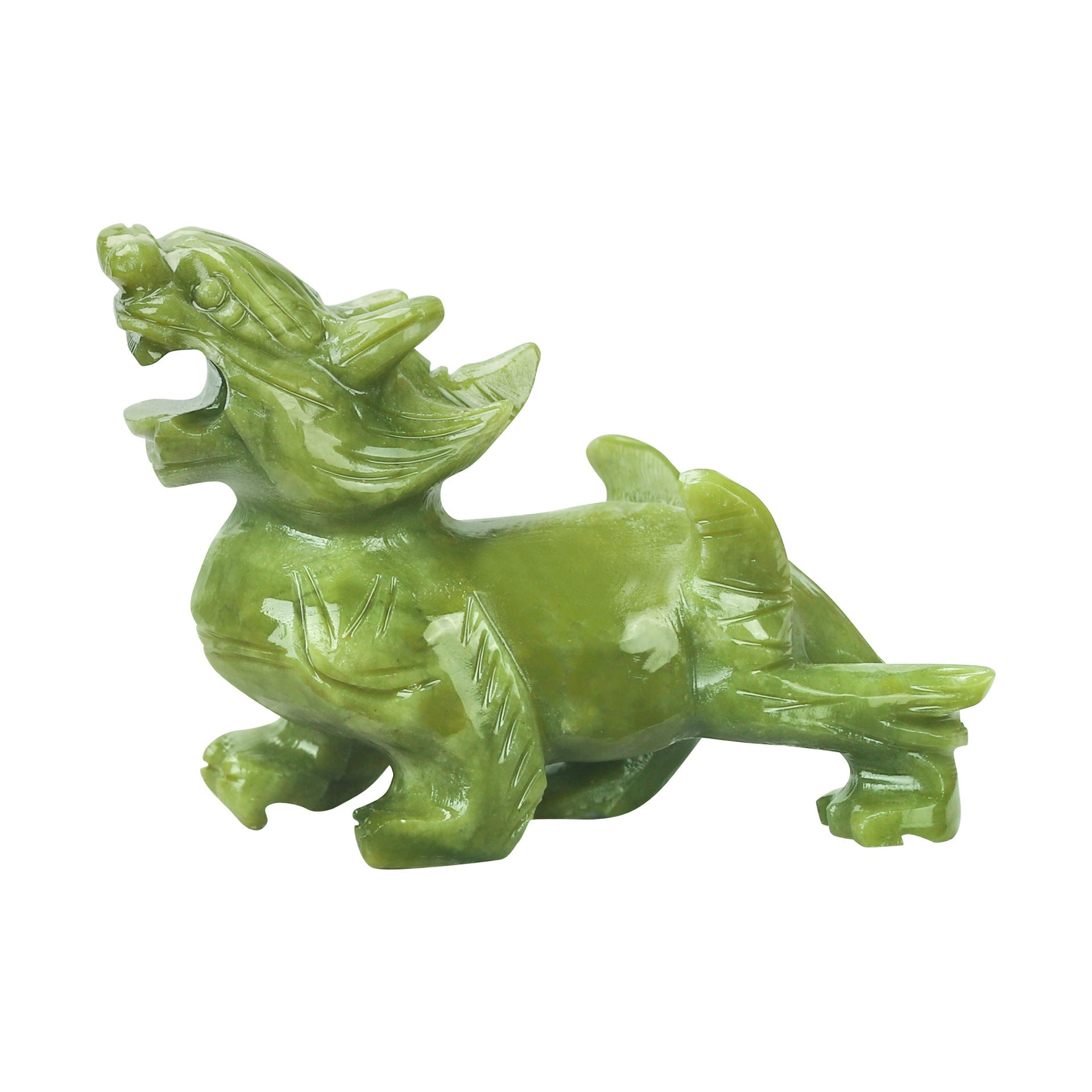 Green Jade Pixiu - Pair